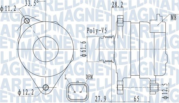 MAGNETI MARELLI Генератор 063732016010